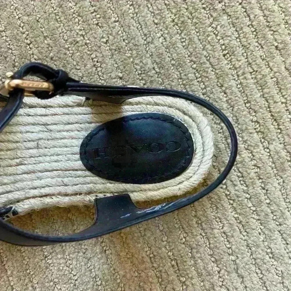 Coach Strap Black Sandal Shoe, size 8.5. - Picture 5 of 8